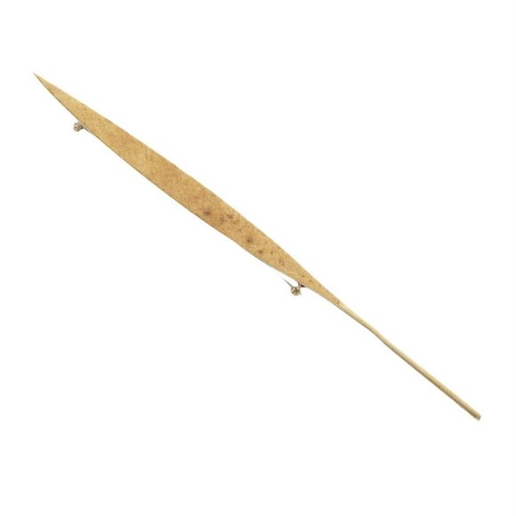 Rare! Vintage Authentic Cartier Dinh Van 18k Yellow Gold Long Quill Brooch Pin - Picture 2 of 12